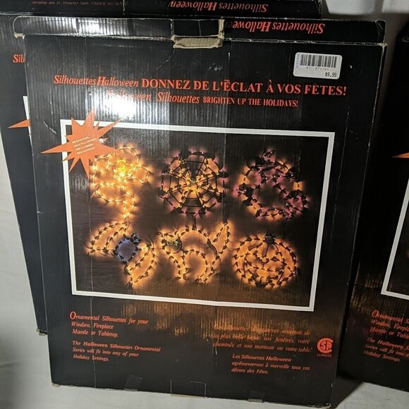 3 Set Vintage Sears Halloween Silhouettes Lights Window Decor Cat Witch Ghost - Picture 10 of 16